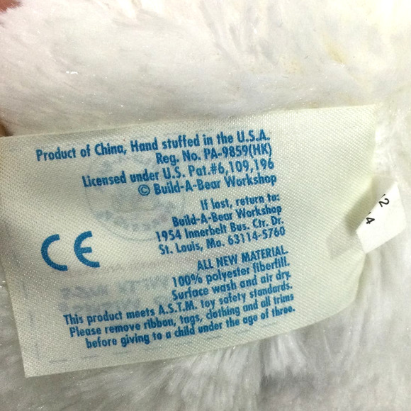 Build A Bear Twinkle Toes White Light Up 2012 16" Plush Stuffed Animal - Picture 10 of 11